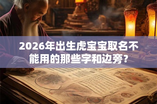 2026年出生虎宝宝取名不能用的那些字和边旁？