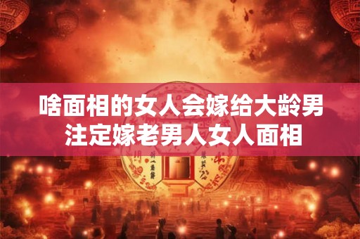 啥面相的女人会嫁给大龄男 注定嫁老男人女人面相