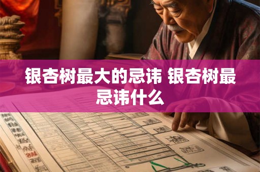 银杏树最大的忌讳 银杏树最忌讳什么