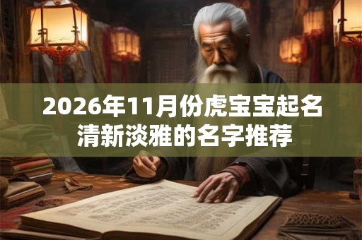 2026年11月份虎宝宝起名 清新淡雅的名字推荐