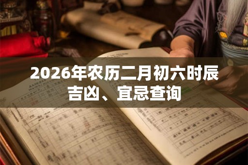 2026年农历二月初六时辰吉凶、宜忌查询 2026年农历二月初六时辰吉凶、宜忌查询