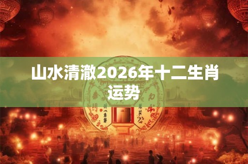 山水清澈2026年十二生肖运势