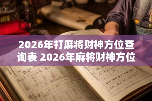 2026年打麻将财神方位查询表 2026年麻将财神方位如何查询 2026年打麻将财神方位查询表 2026年麻将财神方位如何查询