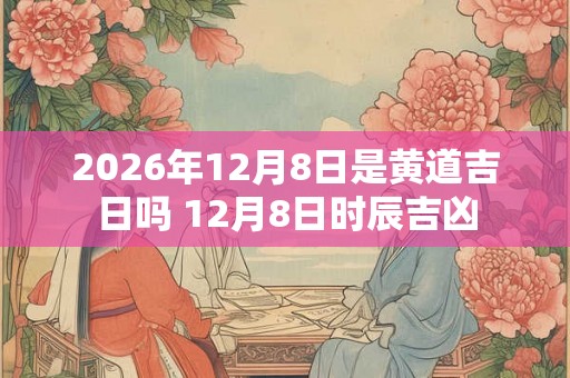 2026年12月8日是黄道吉日吗 12月8日时辰吉凶 2026年12月8日是黄道吉日吗 12月8日时辰吉凶