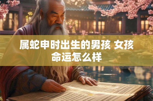 属蛇申时出生的男孩 女孩命运怎么样