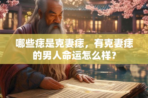 哪些痣是克妻痣，有克妻痣的男人命运怎么样？