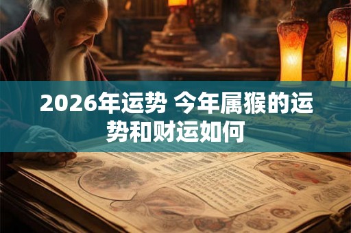 2026年运势 今年属猴的运势和财运如何 2026年运势 今年属猴的运势和财运如何