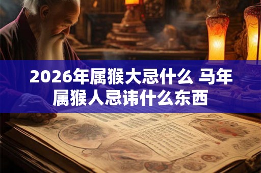 2026年属猴大忌什么 马年属猴人忌讳什么东西