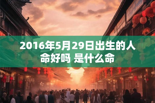 2016年5月29日出生的人命好吗 是什么命