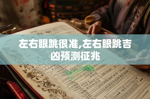 左右眼跳很准,左右眼跳吉凶预测征兆