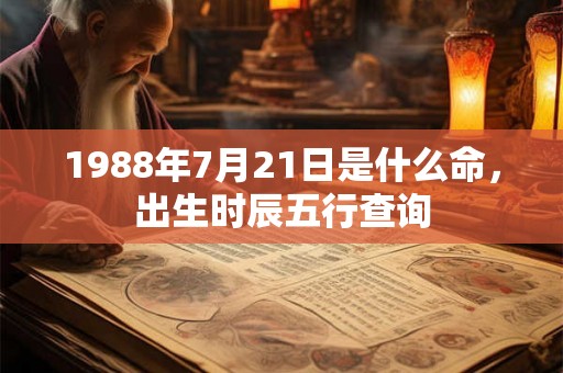 1988年7月21日是什么命，出生时辰五行查询