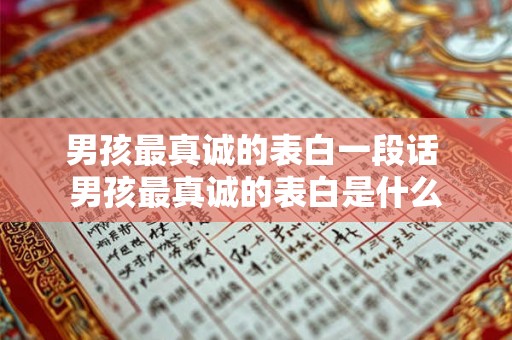 男孩最真诚的表白一段话 男孩最真诚的表白是什么