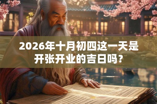 2026年十月初四这一天是开张开业的吉日吗？