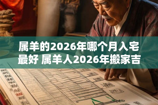 属羊的2026年哪个月入宅最好 属羊人2026年搬家吉日查询