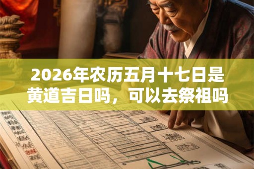 2026年农历五月十七日是黄道吉日吗，可以去祭祖吗？