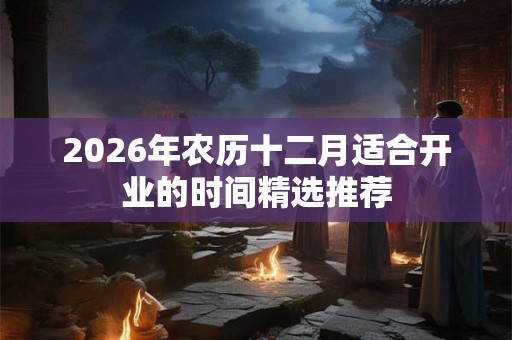 2026年农历十二月适合开业的时间精选推荐
