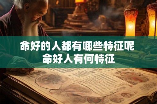 命好的人都有哪些特征呢 命好人有何特征