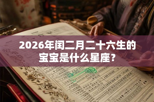 2026年闰二月二十六生的宝宝是什么星座？