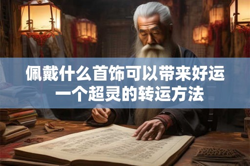 佩戴什么首饰可以带来好运  一个超灵的转运方法