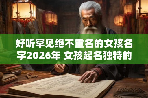 好听罕见绝不重名的女孩名字2026年 女孩起名独特的字