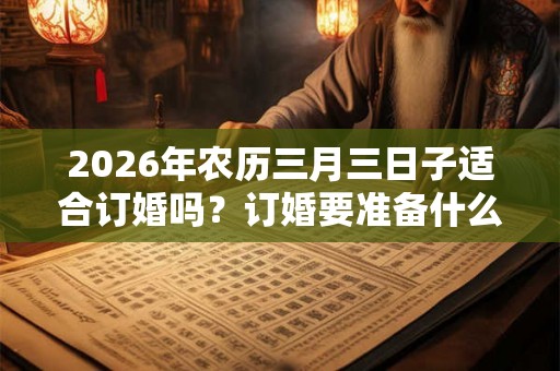 2026年农历三月三日子适合订婚吗？订婚要准备什么？