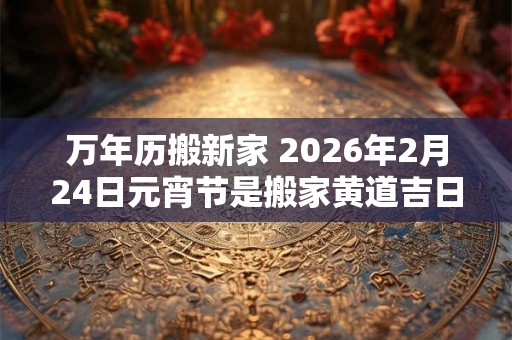 万年历搬新家 2026年2月24日元宵节是搬家黄道吉日吗