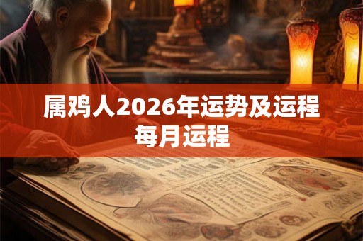 属鸡人2026年运势及运程每月运程