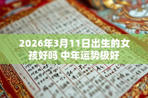 2026年3月11日出生的女孩好吗 中年运势极好