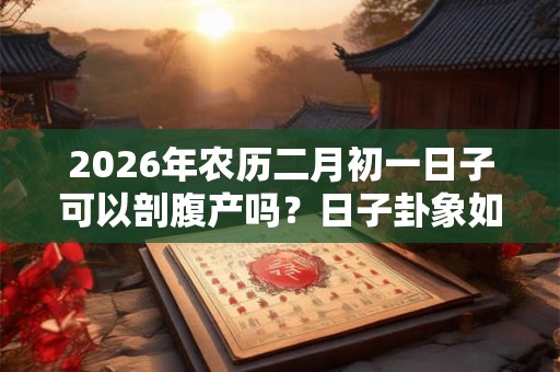 2026年农历二月初一日子可以剖腹产吗？日子卦象如何？