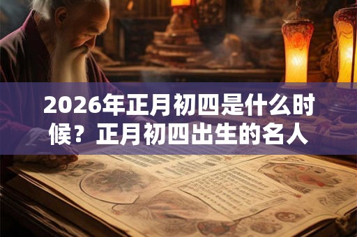 2026年正月初四是什么时候？正月初四出生的名人