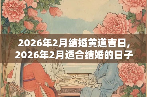 2026年2月结婚黄道吉日,2026年2月适合结婚的日子