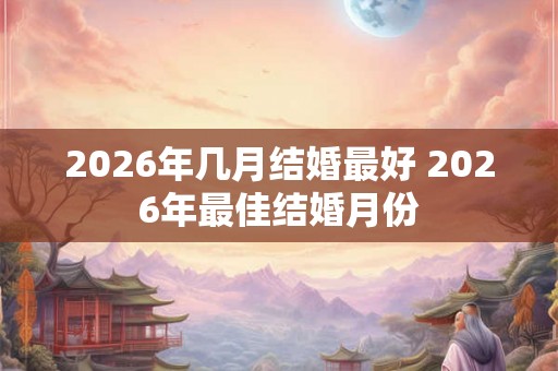 2026年几月结婚最好 2026年最佳结婚月份