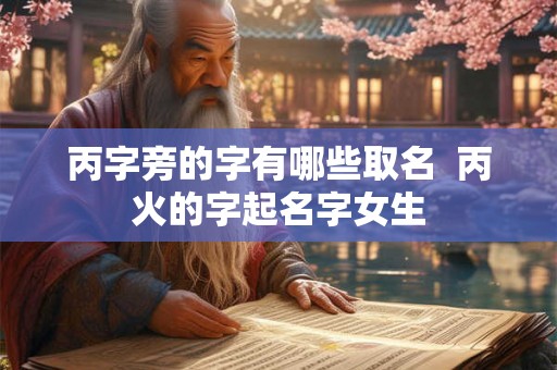 丙字旁的字有哪些取名  丙火的字起名字女生