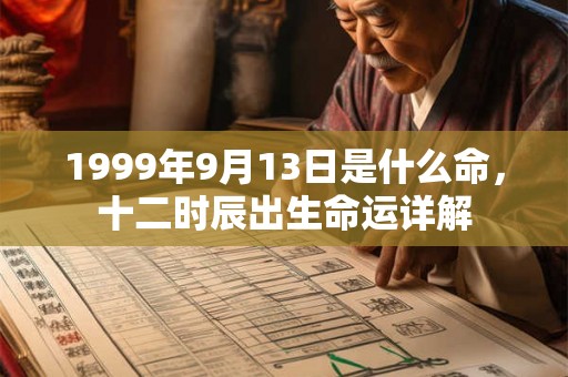 1999年9月13日是什么命，十二时辰出生命运详解