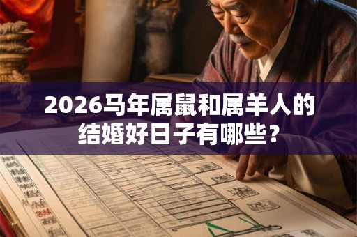 2026马年属鼠和属羊人的结婚好日子有哪些？
