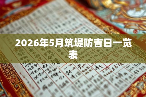 2026年5月筑堤防吉日一览表 2026年5月筑堤防吉日一览表