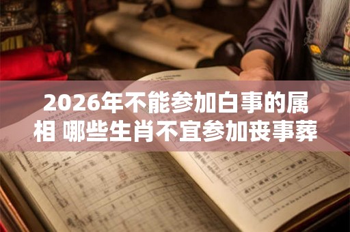 2026年不能参加白事的属相 哪些生肖不宜参加丧事葬礼