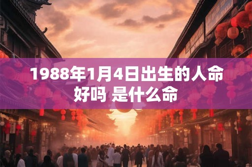 1988年1月4日出生的人命好吗 是什么命