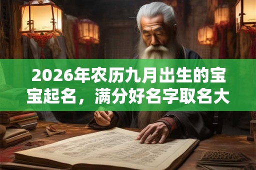 2026年农历九月出生的宝宝起名，满分好名字取名大全