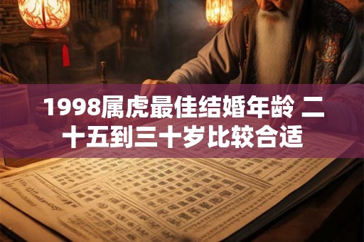 1998属虎最佳结婚年龄 二十五到三十岁比较合适