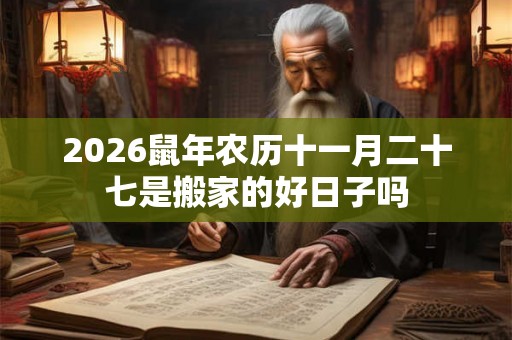 2026鼠年农历十一月二十七是搬家的好日子吗