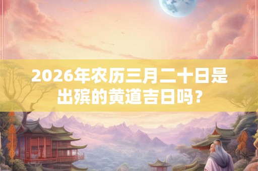 2026年农历三月二十日是出殡的黄道吉日吗? 2026年农历三月二十日是出殡的黄道吉日吗?