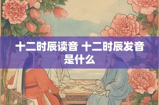 十二时辰读音 十二时辰发音是什么