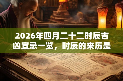 2026年四月二十二时辰吉凶宜忌一览，时辰的来历是什么？