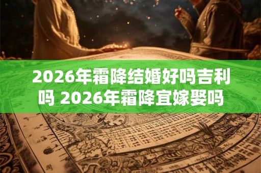 2026年霜降结婚好吗吉利吗 2026年霜降宜嫁娶吗 2026年霜降结婚好吗吉利吗 2026年霜降宜嫁娶吗