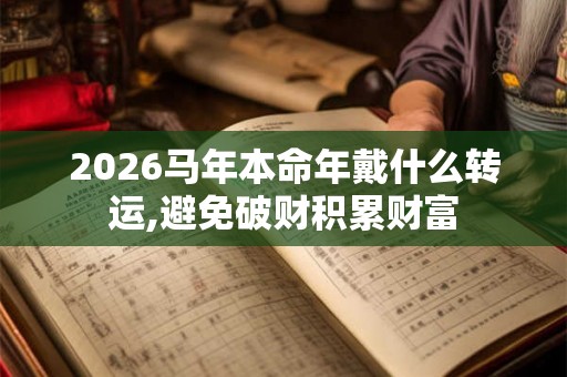 2026马年本命年戴什么转运,避免破财积累财富