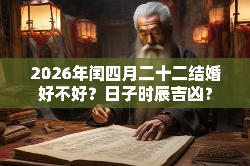 2026年闰四月二十二结婚好不好？日子时辰吉凶？