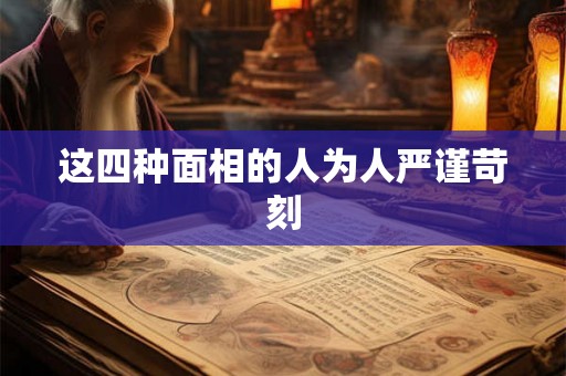 这四种面相的人为人严谨苛刻