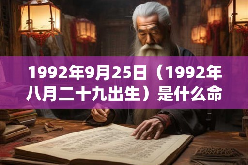 1992年9月25日(1992年八月二十九出生)是什么命_命运如何 1992年9月25日(1992年八月二十九出生)是什么命_命运如何