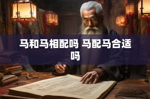马和马相配吗 马配马合适吗